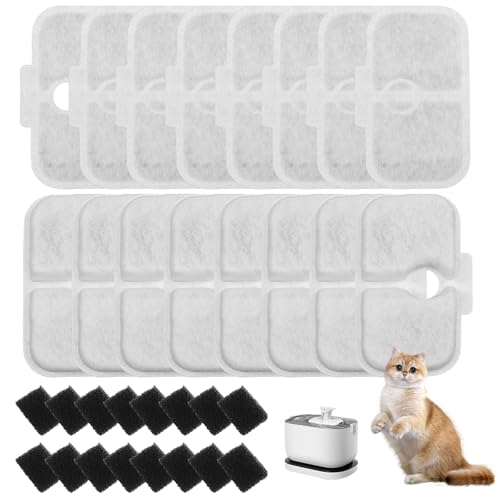 Galerie SV 32 Stück Katzenbrunnen Filter für PLWF105/PLWF115/PLWF005, Cat Water Fountain, Trinkbrunnen Filter, 16 Filterkartuschen und 16 Schaumstoffschwämme Galerie SV 32 Stück Katzenbrunnen Filter für PLWF105/PLWF115/PLWF005, Cat Water Fountain, Trinkbrunnen Filter, 16 Filterkartuschen und 16 Schaumstoffschwämme von Galerie SV