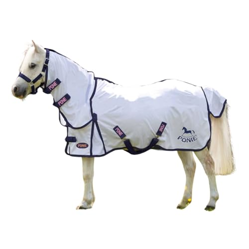 Gallop Essentials Fliegendecke aus Netzstoff 2039, in Trojaner- oder Ponie-Größen, Weiß, 90 cm von Gallop