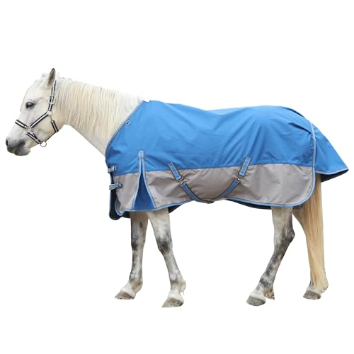 1200D Pferdedecke, wasserdicht, Standard-Hals, langlebig, keine Füllung, Outdoor-Teppiche mit Schwanzabdeckung, Blaugrau, 1,8 m 1200D Pferdedecke, wasserdicht, Standard-Hals, langlebig, keine Füllung, Outdoor-Teppiche mit Schwanzabdeckung, Blaugrau, 1,8 m von Gallopoff