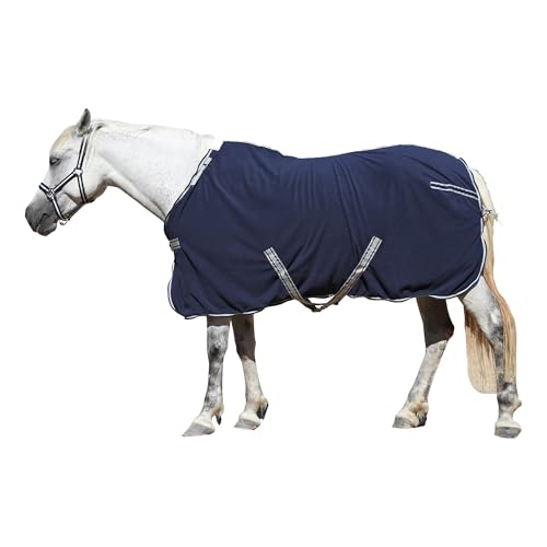 Fleece-Kühldecke für Pferde – atmungsaktive, feuchtigkeitsableitende Schweißteppiche mit verstellbarem Hals – leichte Thermo-Pferde-Fleece-Teppiche für nach dem Training, Reisen und Show, Marineblau Fleece-Kühldecke für Pferde – atmungsaktive, feuchtigkeitsableitende Schweißteppiche mit verstellbarem Hals – leichte Thermo-Pferde-Fleece-Teppiche für nach dem Training, Reisen und Show, Marineblau von Gallopoff
