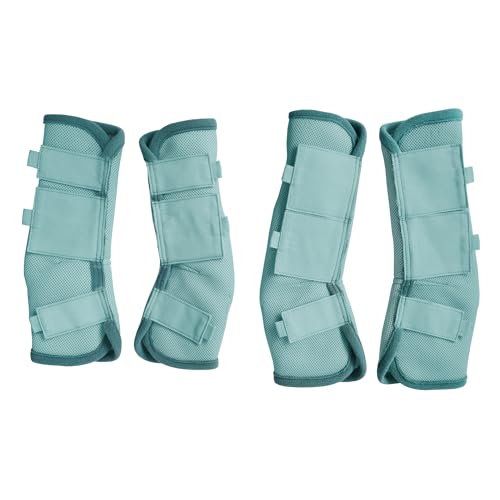 Fliegengamaschen 4er Set - Reduzieren Sie Stomping und Hufstress - Weiche & Atmungsaktive Mesh Fliegengamaschen für Pferde Himmelblau Full von Gallopoff