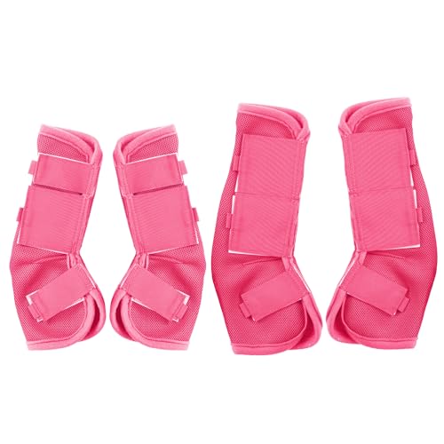 Fliegengamaschen 4er Set - Reduzieren Sie Stomping und Hufstress - Weiche & Atmungsaktive Mesh Fliegengamaschen für Pferde Rosa Cob Fliegengamaschen 4er Set - Reduzieren Sie Stomping und Hufstress - Weiche & Atmungsaktive Mesh Fliegengamaschen für Pferde Rosa Cob von Gallopoff