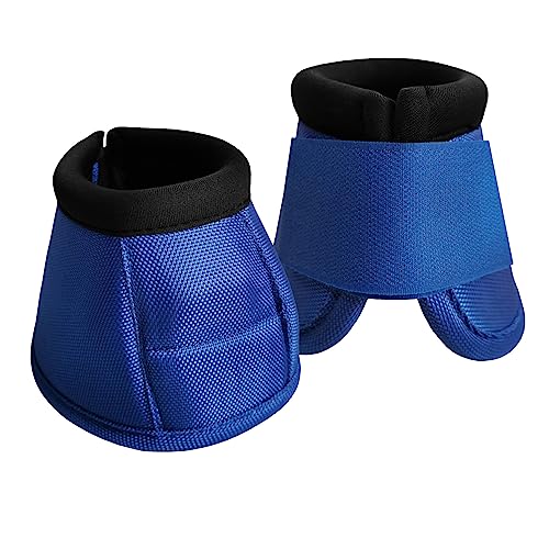 Gallopoff 2520D Horse Bell Boots, No-Turn Horse Bell Boots, Equine Ballistic Hoof Overreach Bell Boot, Paar RoyalBlue Large von Gallopoff