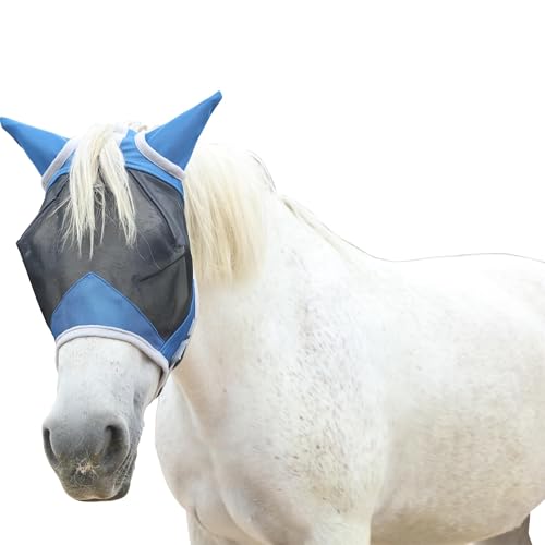 Gallopoff Fliegenmaske Pferd, Pferdemaske mit Ohren Schützerschutz, Atmungsaktives Mesh von Gallopoff