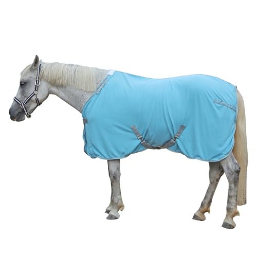 Gallopoff Pferde-Fleece-Kühler, Decken-Innenfutter, 300 g, Anti-Pilling-Fleece, feuchtigkeitsableitend, schnell trocknend, verstellbarer Hals, sichere Schweifkordel, für Stabilität, Reisen, nach dem von Gallopoff