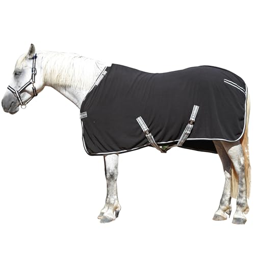 Gallopoff Pferde-Fleece-Kühler, Decken-Innenfutter, 300 g, Anti-Pilling-Fleece, feuchtigkeitsableitend, schnell trocknend, verstellbarer Hals, sichere Schweifkordel, für Stabilität, Reisen, nach dem von Gallopoff
