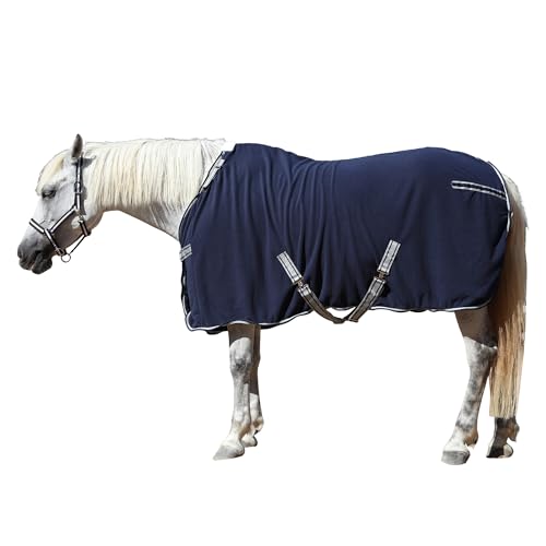 Gallopoff Pferde-Fleece-Kühler, Decken-Innenfutter, 300 g, Anti-Pilling-Fleece, feuchtigkeitsableitend, schnell trocknend, verstellbarer Hals, sichere Schweifkordel, für Stall, Reisen, nach dem von Gallopoff