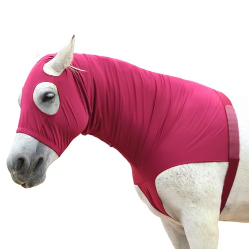 Gallopoff Pferde-Kapuze mit Reißverschluss, Stretch-Spandex, schlanke Kapuze zum Schutz der Mähne, atmungsaktiver Pferdehalsschutz für Show-Vorbereitung, Zopfschutz, elegante Fellpflege unter der Gallopoff Pferde-Kapuze mit Reißverschluss, Stretch-Spandex, schlanke Kapuze zum Schutz der Mähne, atmungsaktiver Pferdehalsschutz für Show-Vorbereitung, Zopfschutz, elegante Fellpflege unter der von Gallopoff