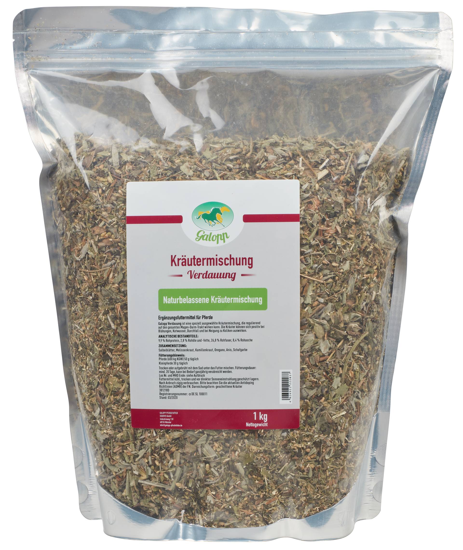 Galopp Kräutermischung Verdauung 1 kg 100% Naturkräutermischung von Galopp