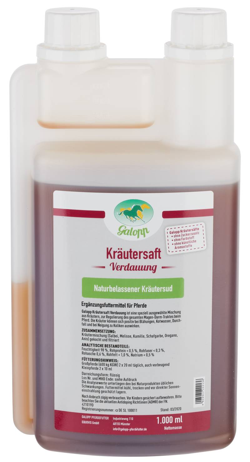 Galopp Kräutersaft Verdauung 1L 100 % Naturkräutersud Galopp Kräutersaft Verdauung 1L 100 % Naturkräutersud von Galopp