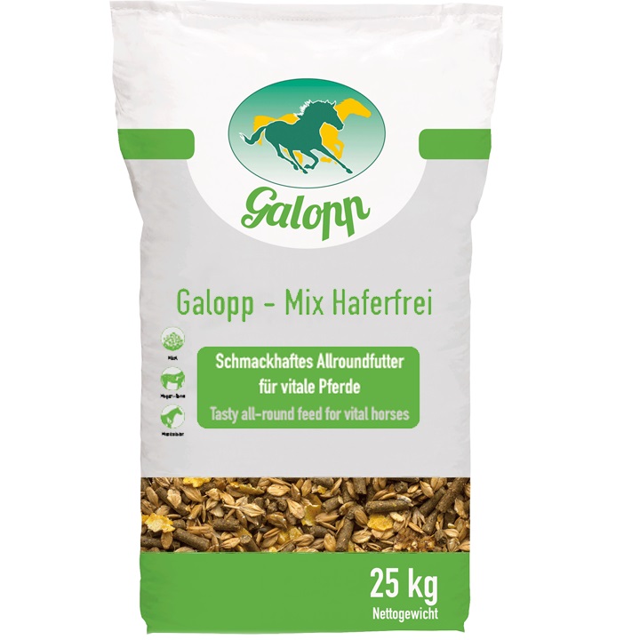 Galopp Mix Haferfrei 25kg Schmackhafter Allrounder von Galopp