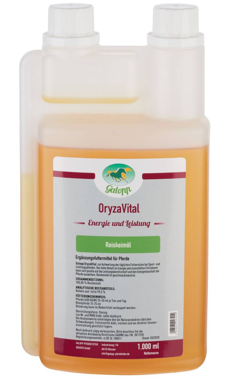 Galopp OryzaVital 1 l Reiskeimöl mit natürlichen Antioxidantien von Galopp