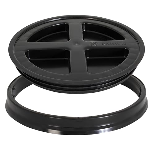 Gamma2 Gamma Seal Deckel – Deckel für Tiernahrungsbehälter – passend für Eimer mit einem Fassungsvermögen von 1,9 l, 1,8 l, 1,8 l und 2,7 l, Schwarz von Gamma2