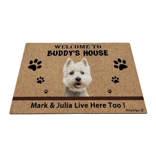 Ganshan Bi Fußmatte mit Aufschrift "West Highland White Terrier", lustig, Haustierpfoten, Geschenk für Hundeliebhaber, 69,8 x 45 cm Ganshan Bi Fußmatte mit Aufschrift "West Highland White Terrier", lustig, Haustierpfoten, Geschenk für Hundeliebhaber, 69,8 x 45 cm von Ganshan Bi