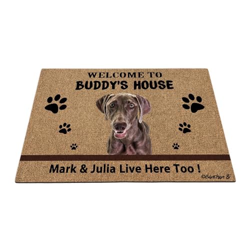 Ganshan Bi Hunde-Fußmatte, Motiv: Weimaraner, lustige Haustierpfoten-Fußmatte, Geschenk für Hundeliebhaber, 59,9 x 39,9 cm Ganshan Bi Hunde-Fußmatte, Motiv: Weimaraner, lustige Haustierpfoten-Fußmatte, Geschenk für Hundeliebhaber, 59,9 x 39,9 cm von Ganshan Bi