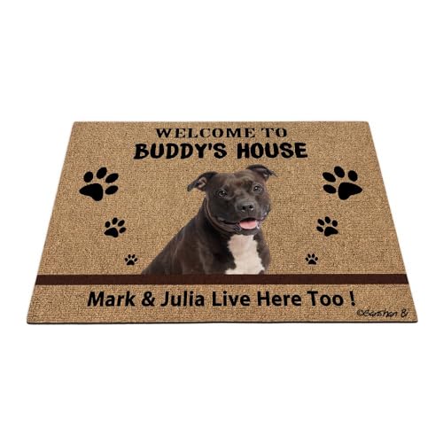 Ganshan Bi Pitbull-Hunde-Fußmatte, lustige Haustierpfoten-Fußmatte, Geschenk für Hundeliebhaber, 89,9 x 60,9 cm Ganshan Bi Pitbull-Hunde-Fußmatte, lustige Haustierpfoten-Fußmatte, Geschenk für Hundeliebhaber, 89,9 x 60,9 cm von Ganshan Bi
