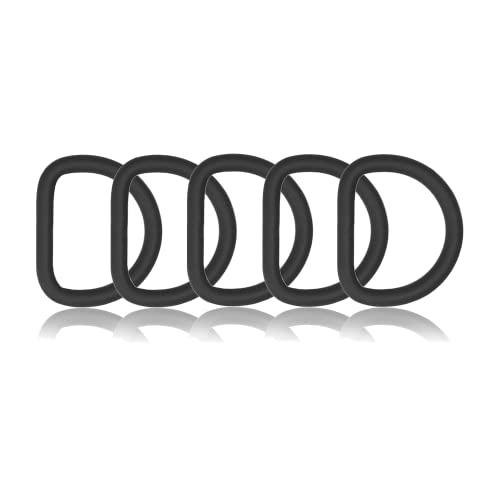 D-Ring aus Zink mit Silikon-Beschichtung 25mm, 5er Set, Materialstärke 4 mm, DIY Hunde-Halsband, nichtrostend, Ideal mit Paracord 550, Farbe: Schwarz D-Ring aus Zink mit Silikon-Beschichtung 25mm, 5er Set, Materialstärke 4 mm, DIY Hunde-Halsband, nichtrostend, Ideal mit Paracord 550, Farbe: Schwarz von Ganzoo
