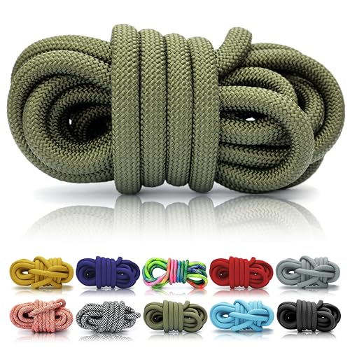 Ganzoo © PPM Seil 30 Meter, Tauseil, Hunde-Leine, Halsband, Takeln, Polypropylen Multifilem Rope, 10mm Stärke, ArmyGreen von Ganzoo