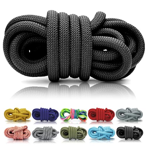 Ganzoo © PPM Seil 30 Meter, Tauseil, Hunde-Leine, Halsband, Takeln, Polypropylen Multifilem Rope, 10mm Stärke, Schwarz von Ganzoo