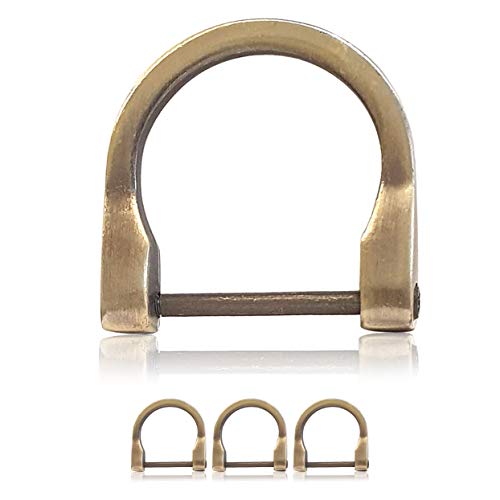 Ganzoo D - Ring mit Schraub-Bolzen aus Stahl, 3er Set, nachträglich montierbar, nichtrostend, Ideal mit Paracord 550, Farbe altgold Ganzoo D - Ring mit Schraub-Bolzen aus Stahl, 3er Set, nachträglich montierbar, nichtrostend, Ideal mit Paracord 550, Farbe altgold von Ganzoo