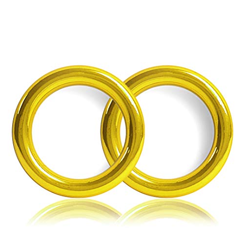 O - Ring aus Druckguss 25mm, 2er Set, DIY Hunde-Leine/Hunde-Halsband, nichtrostend, Ideal mit Paracord 550, Farbe: gelb von Ganzoo