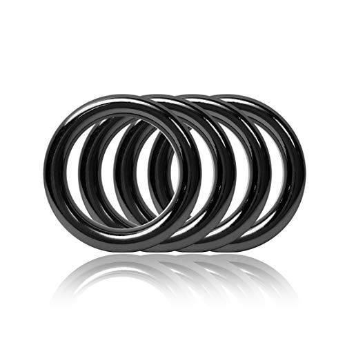 O - Ring aus Druckguss 25mm, 4er Set, DIY Hunde-Leine/Hunde-Halsband, nichtrostend, Ideal mit Paracord 550, Farbe: Titan von Ganzoo