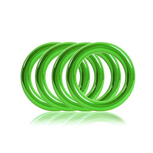 O - Ring aus Druckguss 25mm, 4er Set, DIY Hunde-Leine/Hunde-Halsband, nichtrostend, Ideal mit Paracord 550, Farbe: grün von Ganzoo