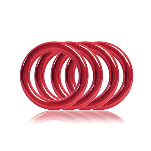 O - Ring aus Druckguss 25mm, 4er Set, DIY Hunde-Leine/Hunde-Halsband, nichtrostend, Ideal mit Paracord 550, Farbe: rot von Ganzoo