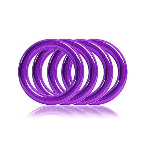 O - Ring aus Druckguss 25mm, 4er Set, DIY Hunde-Leine/Hunde-Halsband, nichtrostend, Ideal mit Paracord 550, Farbe: violett von Ganzoo