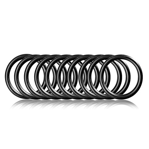 O - Ring aus Stahl L, 10er Set, DIY Hunde-Leine/Hunde-Halsband, nichtrostend, Ideal mit Paracord 550, geschweißt, Farbe: schwarz matt von Ganzoo