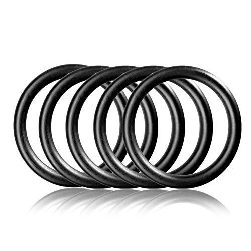O - Ring aus Stahl L, 5er Set, DIY Hunde-Leine/Hunde-Halsband, nichtrostend, Ideal mit Paracord 550, geschweißt, Farbe: schwarz matt von Ganzoo