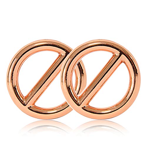 Ganzoo O-Ring mit Steg Metall für Hunde-Leine, 20 mm Innen-Durchmesser, 2 Stück, Stegring, legierter Stahl, Nicht rostend, Rund-Ringe für Paracord 550 Halsband, Handtasche, Basteln, Farbe Rosegold von Ganzoo