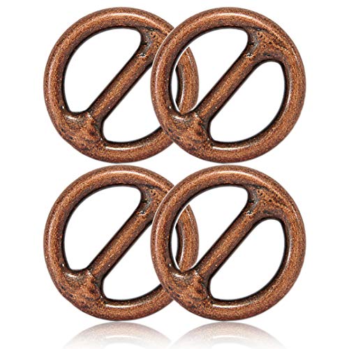 O - Ring 20mm mit Steg aus Stahl, 4er Set, DIY Hunde-Leine/Hunde-Halsband, nichtrostend, Steg-Ring ideal mit Paracord 550, geschweißt, Farbe: Kupfer von Ganzoo