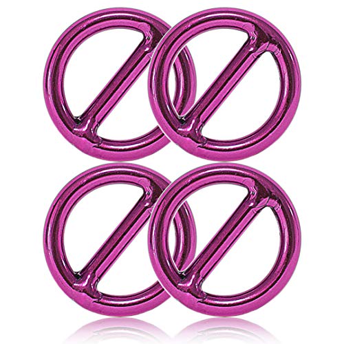 O - Ring 20mm mit Steg aus Stahl, 4er Set, DIY Hunde-Leine/Hunde-Halsband, nichtrostend, Steg-Ring ideal mit Paracord 550, geschweißt, Farbe: pink von Ganzoo