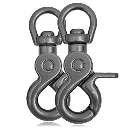 Ganzoo © Scheren-Karabiner Haken mit Dreh-Gelenk/Dreh-Kopf für Hunde-Leine/Hals-Band 2er Set, legierter Stahl 61 mm Länge, auch für Paracord 550 / Schlüssel-Anhänger, Farbe: metallic grau Ganzoo © Scheren-Karabiner Haken mit Dreh-Gelenk/Dreh-Kopf für Hunde-Leine/Hals-Band 2er Set, legierter Stahl 61 mm Länge, auch für Paracord 550 / Schlüssel-Anhänger, Farbe: metallic grau von Ganzoo
