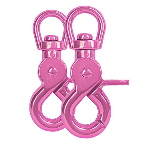 Ganzoo Scherenkarabiner-Haken mit Drehgelenk L: 60 mm, Schnappkarabiner für Hunde-Leine, 2 Stück, Wirbelkarabiner, Triggerhead für Paracord 550 Hundehalsband, legierter Stahl, Drehkopf, Farbe: Pink Ganzoo Scherenkarabiner-Haken mit Drehgelenk L: 60 mm, Schnappkarabiner für Hunde-Leine, 2 Stück, Wirbelkarabiner, Triggerhead für Paracord 550 Hundehalsband, legierter Stahl, Drehkopf, Farbe: Pink von Ganzoo