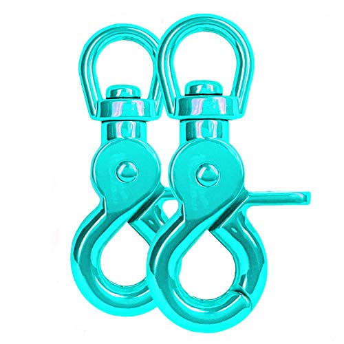 Ganzoo Scherenkarabiner-Haken mit Drehgelenk L: 60 mm, Schnappkarabiner für Hunde-Leine, 2 Stück, Wirbelkarabiner, Triggerhead für Paracord 550 Hundehalsband, legierter Stahl, Drehkopf, Farbe: Türkis Ganzoo Scherenkarabiner-Haken mit Drehgelenk L: 60 mm, Schnappkarabiner für Hunde-Leine, 2 Stück, Wirbelkarabiner, Triggerhead für Paracord 550 Hundehalsband, legierter Stahl, Drehkopf, Farbe: Türkis von Ganzoo