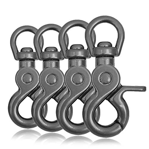 Ganzoo © Scheren-Karabiner Haken mit Dreh-Gelenk/Dreh-Kopf für Hunde-Leine/Hals-Band 4er Set, legierter Stahl 61 mm Länge, auch für Paracord 550 / Schlüssel-Anhänger, Farbe: metallic grau Ganzoo © Scheren-Karabiner Haken mit Dreh-Gelenk/Dreh-Kopf für Hunde-Leine/Hals-Band 4er Set, legierter Stahl 61 mm Länge, auch für Paracord 550 / Schlüssel-Anhänger, Farbe: metallic grau von Ganzoo