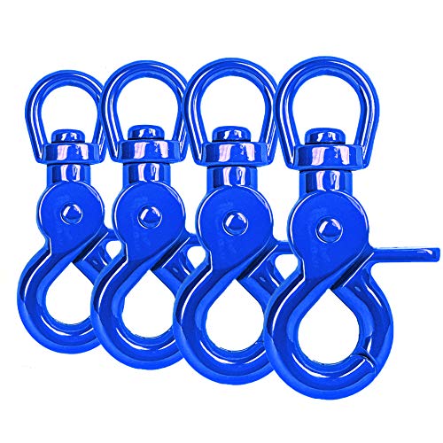 Ganzoo Scherenkarabiner-Haken mit Drehgelenk L: 60 mm, Schnappkarabiner für Hunde-Leine, 4 Stück, Wirbelkarabiner, Triggerhead für Paracord 550 Hundehalsband, legierter Stahl, Drehkopf, Farbe: Blau Ganzoo Scherenkarabiner-Haken mit Drehgelenk L: 60 mm, Schnappkarabiner für Hunde-Leine, 4 Stück, Wirbelkarabiner, Triggerhead für Paracord 550 Hundehalsband, legierter Stahl, Drehkopf, Farbe: Blau von Ganzoo