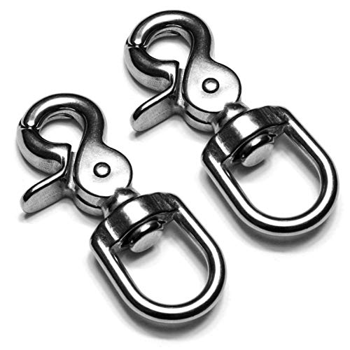Ganzoo Scherenkarabiner-Haken mit Drehgelenk L: 68 mm, Schnappkarabiner für Hunde-Leine, 2 Stück, Wirbelkarabiner, Triggerhead für Paracord 550 Hundehalsband, legierter Stahl, Drehkopf, Farbe: Silber Ganzoo Scherenkarabiner-Haken mit Drehgelenk L: 68 mm, Schnappkarabiner für Hunde-Leine, 2 Stück, Wirbelkarabiner, Triggerhead für Paracord 550 Hundehalsband, legierter Stahl, Drehkopf, Farbe: Silber von Ganzoo