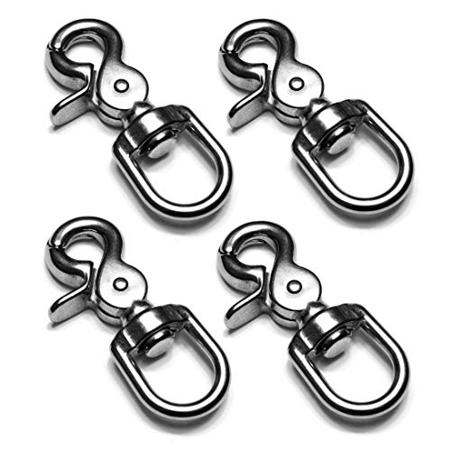Ganzoo Scherenkarabiner-Haken mit Drehgelenk L: 68 mm, Schnappkarabiner für Hunde-Leine, 4 Stück, Wirbelkarabiner, Triggerhead für Paracord 550 Hundehalsband, legierter Stahl, Drehkopf, Farbe: Silber Ganzoo Scherenkarabiner-Haken mit Drehgelenk L: 68 mm, Schnappkarabiner für Hunde-Leine, 4 Stück, Wirbelkarabiner, Triggerhead für Paracord 550 Hundehalsband, legierter Stahl, Drehkopf, Farbe: Silber von Ganzoo