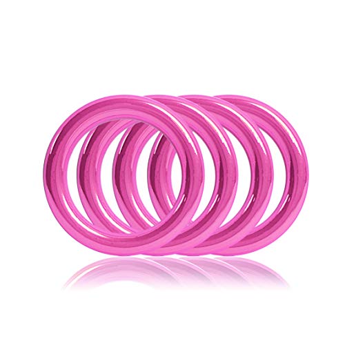 O - Ring aus Druckguss 25mm, 4er Set, DIY Hunde-Leine/Hunde-Halsband, nichtrostend, Ideal mit Paracord 550, Farbe: pink von Ganzoo