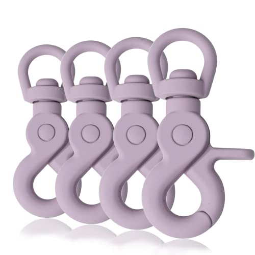 Ganzoo Scherenkarabiner Haken für Hunde-Leinen, Silikon-Beschichtung, Dreh-Gelenk, 4 Stück, L: 61 mm, Öse 10 mm, Schnappkarabiner, Wirbelkarabiner, Paracord 550, Zinkdruckguss, Farbe: Pastell-Flieder Ganzoo Scherenkarabiner Haken für Hunde-Leinen, Silikon-Beschichtung, Dreh-Gelenk, 4 Stück, L: 61 mm, Öse 10 mm, Schnappkarabiner, Wirbelkarabiner, Paracord 550, Zinkdruckguss, Farbe: Pastell-Flieder von Ganzoo