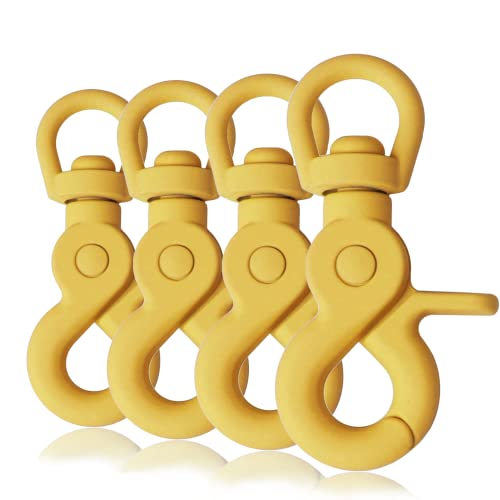 Ganzoo Scherenkarabiner Haken für Hunde-Leinen, Silikon-Beschichtung, Dreh-Gelenk, 4 Stück, L: 61 mm, Öse 10 mm, Schnappkarabiner, Wirbelkarabiner, Paracord 550, Zinkdruckguss, Farbe: Senfgelb Ganzoo Scherenkarabiner Haken für Hunde-Leinen, Silikon-Beschichtung, Dreh-Gelenk, 4 Stück, L: 61 mm, Öse 10 mm, Schnappkarabiner, Wirbelkarabiner, Paracord 550, Zinkdruckguss, Farbe: Senfgelb von Ganzoo