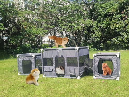 3-in-1-Hunde-Laufstall, Pop-Up-Haustier-Laufstall, Katzengehege für Kätzchen und Welpen, für drinnen und draußen von Gaorui