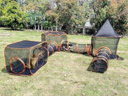 6-in-1 Haustier-Tunnelzelt für Katzen und Hunde, faltbar, für den Außenbereich, Pop-Up-Haustier-Laufstall, Käfigzäune, Haus 6-in-1 Haustier-Tunnelzelt für Katzen und Hunde, faltbar, für den Außenbereich, Pop-Up-Haustier-Laufstall, Käfigzäune, Haus von Gaorui