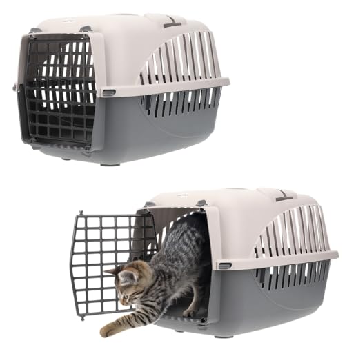 2X Hundebox Auto Rückbank Transportbox Katze Katzentransportbox Transportbox Kaninchen Katzenkorb Transport Hundetransportbox Grau 2X Hundebox Auto Rückbank Transportbox Katze Katzentransportbox Transportbox Kaninchen Katzenkorb Transport Hundetransportbox Grau von GarPet
