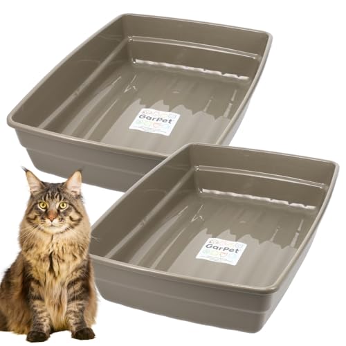 2X Katzenklo XXL Katzentoilette offen ohne Deckel Katzen Schalentoilette Klo Toilette Zubehör Doppelpack Sparpaket 2X Katzenklo XXL Katzentoilette offen ohne Deckel Katzen Schalentoilette Klo Toilette Zubehör Doppelpack Sparpaket von GarPet