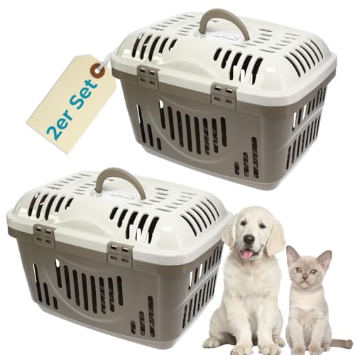2X Katzentransportbox Oben Öffnen Open Top Stressfrei Dachöffnung Hundetransportbox Hunde Katzen Kleintier Transport Box Transportbox 2X Katzentransportbox Oben Öffnen Open Top Stressfrei Dachöffnung Hundetransportbox Hunde Katzen Kleintier Transport Box Transportbox von GarPet