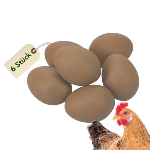 6X Legeeier Kunsteier Nesteier für Hühner Gipseier Bruteier Fasanen Enten Künstliche Eier Hühnereier Braun 6X Legeeier Kunsteier Nesteier für Hühner Gipseier Bruteier Fasanen Enten Künstliche Eier Hühnereier Braun von GarPet